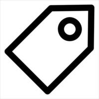 unique black and white image of a tag in white background vector