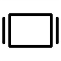 new unique black and white icon of a television in white background vector