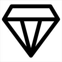unique outline Diamond icon in white background vector