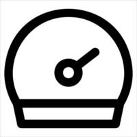 new unique black and white icon of a clock in white background vector