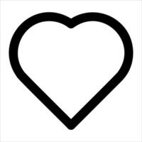 new unique black and white heart outline on a white background vector