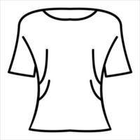 new unique t - shirt outline drawing in white background vector