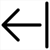 new unique black and white arrow pointing to the left in white background vector