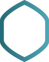 Thin line Islamic badge frame design vector