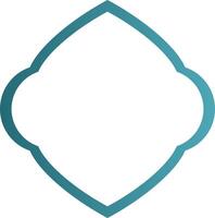 Traditional Islamic outline for frame badge vector