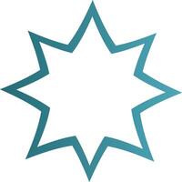 Decorative Islamic badge frame in outline vector