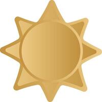 Golden islamic badge frames in classic style vector