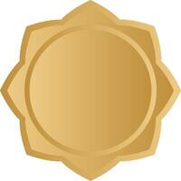 Islamic golden shaped outlines for badge frames vector