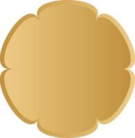 Islamic gold badge frames in unique shapes vector