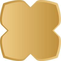 Classic islamic gold badge and frame design vector