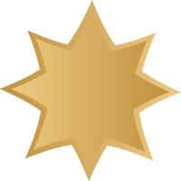 Decorative gold islamic shaped badge frames vector