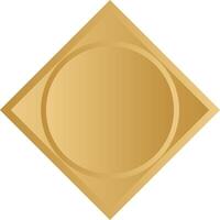 Islamic frame and badge outline using gold color vector