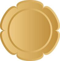 Islamic geometric gold badge and frame shape vector