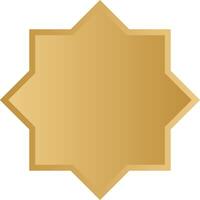Golden islamic badge collection with frames vector