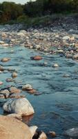 River Flows Through Rocks Giving A Sense Of Religious Relaxation video