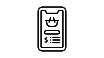 Animated Shopping Bill Confirmation Screen video