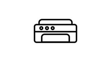 Animated Document Printer Billing Output video