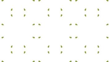 Abstract vintage kaleidoscopic green leaves pattern. loop animation. Nature inspired decoration. video