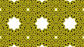 Abstract vintage kaleidoscopic green leaves pattern. loop animation. vibrant green motion. video