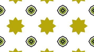 Abstract vintage kaleidoscopic green leaves pattern. loop animation. seamless pattern with floral ornament. video