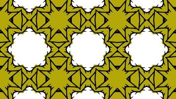 Abstract vintage kaleidoscopic green leaves pattern. loop animation. natural decoration. video