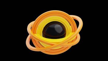 3D Animation of Black hole in space video
