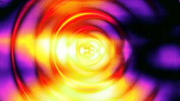 resumen arremolinándose vórtice animación con vibrante rojos, naranjas, amarillos, y morados. pulsante túnel efecto con hipnótico movimiento y brillante colores. video