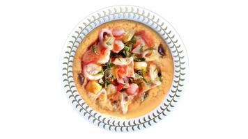 non veg pizza on white background video