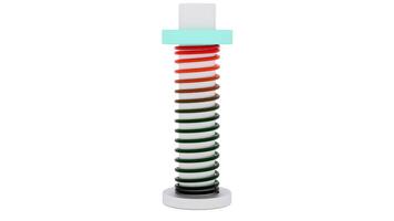 spring animation on white background video