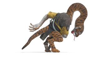 Ninja Tiger 3D Rendering Animation video