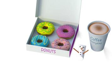 donut box with marshmallow candy video