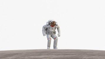 low gravity jump on moon surface video