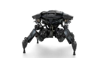 spider robot machine on white background video