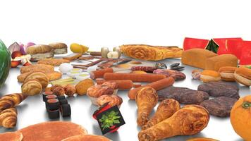 different types of veg and nonveg food video