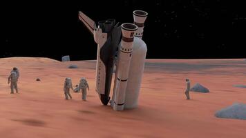 Spacecraft crashes on the surface of Mars video