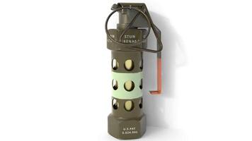 stun grenade on white background video