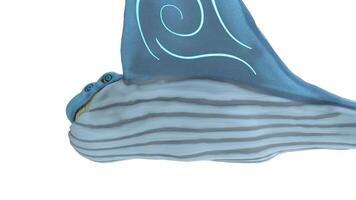 mythic whale on white background video