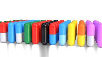 medicine capsule on white background video