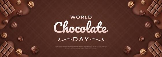 Chocolates for World Chocolate Day celebration vector