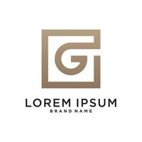 Letter logo design initial G vector