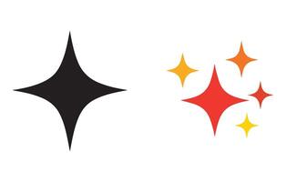 Black and Colorful Starburst Shapes Simple Geometric Design Elements Ataullah Akram ataullahakram01 vector