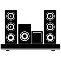 Modern Wireless Audio Speaker Setup vector