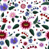 Colorful floral pattern background design vector