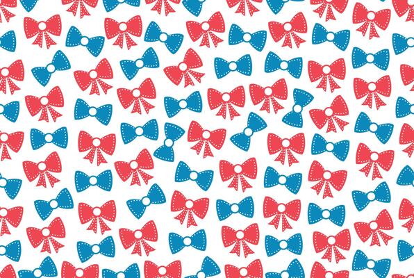 Baby Bows and Bow Ties Seamless Pattern