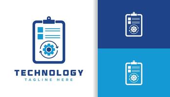 TASK AUTOMATION LOGO, BUSINESS AUTOMATION LOGO, LOGO IN BLUE vector