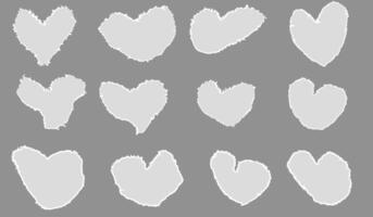 love torn paper. Torn Paper heart shaped. Ripped effect Textured Heart shapes. Love relationship symbol vector