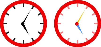 clock icon set. Time speed icon symbol. clock different times signs. rapid speed delivery vector