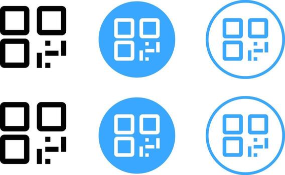 escanear qr código icono. codificación, información. teléfono inteligente uso. código de barras signo. pago y identificación. sencillo digital exploración vector