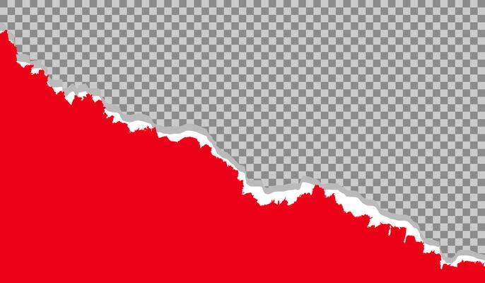 Red paper with torn paper. Realistic torn red paper with ragged edge. Red Torn paper. Free space for your advertising. Creative paper template with empty space