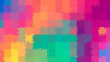 Energetic and colorful abstract background featuring a textured mosaic of blended, painterly squares. Showcasing a spectrum of vibrant hues, creating a lively and dynamic visual effect vector